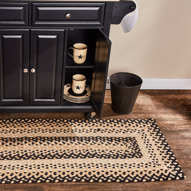 Cornbread Rectangle Braided Rug 24x72